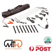 12V Rigid Light Bar LED Strip Camping Waterproof Connector Combo Kit Aluminium