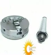 3 Jaw 2-1/2" 65mm Self Centering Mini Lathe Chuck & MT3 Drawbar hq