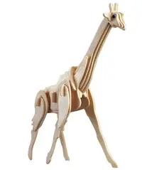 在飛比找Yahoo!奇摩拍賣優惠-G-M020（長頸鹿）玩具 創意 6歲以上 3D木制模擬模型