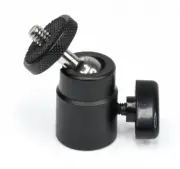 360° Mini Tripod Ball Head, ¼ Screw Thread Base Mount w Rubber Padding