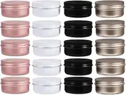 SOESFOUFU Travel Cosmetic Container Storage Box Lid Mini Tin for Alluminium Cosmetic Tins 20pcs Set for Home Office