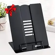 Large Desk Book Stand Metal Reading Rest Book Holder Adjustable Document Black