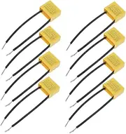 HOMOBABE 8-pack Safety Capacitors 0.33uf 275v with Soft Wire Protective Casing Compliant Testing Tools