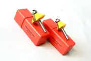 Professional 2 PC 3 Wing Carbide Chamfer Router Bit Set 1/4" Shaft USA Shipping