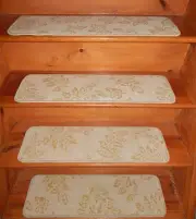 13 = Step 9'' x 30'' Landing 27'' x 30'' Tufted carpet Wool Woven Stair Treads