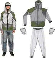 Outdoor Mosquito Repellent Suit Bug Jacket Mesh Hooded Suits Fishing Camping Jacket Insect Protective Mesh Fishing Clothes Mosquito Prevent Suit