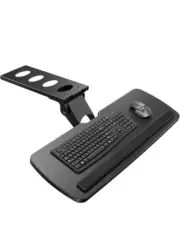 Keyboard Tray Under Desk, 360 Adjustable Ergonomic Sliding Keyboard & Mouse Tray