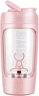 650ML Electric Shaker Bottle Automatic Mixing Coffee Mug Usb Rechargeable Portable Mixer Cup Stirring Protein Shaker Bottle for Gym, pink