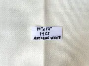 Antique White 14 Count Aida Cross Stitch Fabric - 14" x 17" 100% Cotton