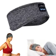 Sleep Mask Headphones Wireless Bluetooth Sports Headband Bass Speakers-Gray