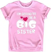 [Unordinary Toddler] Big Sister Shirt I'm Going to Be A Big Sister New Announcement Toddler Shirts Girl Promoted Outfit Baby Girls Heart tee