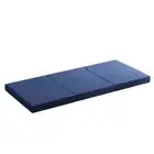 NNEDSZ Bedding Foldable Mattress Folding Foam Single Blue