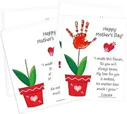 Woukaup Handprint Keepsake Card Making Kits, 10 Funny Mothers Day Card Bulk, Mothers Day Crafts for Classroom and Family Activity, Gifts for Mom from Daughter Son Husband, 8.5x11 Inch