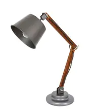 Nuvo Table Lamp in Metal/Walnut