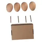 4Pcs Wall Mount Wall Coat Hook Rack Natural Wooden Hat Holder for Bedroom