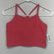 Old Navy NEW Powersoft Go-Dry Active Top Girls Large 10-12 Shelf Bra Orange NWT