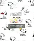 Peanuts SNOOPY MOODS Queen Size Sheet Set (red bowl woodstock moody)