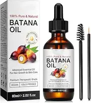 Batana Oil for Hair Growth, Pure Organic Natural and Cold Pressed Hair Oil for Hydrating & Repairing Dry, Damaged Hair Skin Care, Face, Body