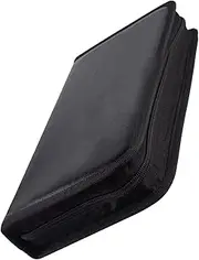 Vsenkes 80disc Heavy Cd DVD Storage Bag Case Pu Leather Disc DVD Holder Black