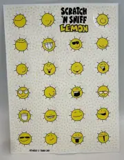 Vintage Stickers Scratch N Sniff Lemon 3M 1989 HT-853 Yellow Sunshine