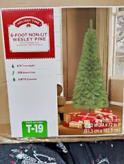 Holiday Time 6 Foot Non-Lit Wesley Pine Christmas Tree