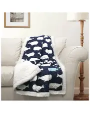 Lush Decor Whale Sherpa Throw