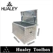 900x500x500mm Heavy Duty 2.0mm Checker Plate Aluminium Lockable Tool Box-Ute