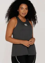 [Lorna Jane] Sprinter Active Tank Top in Grey, Size - 2XL 2XL Titanium