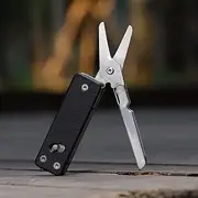 [Roxon] KS2 Elite 13 in 1 Mini Multi function Tool with big scissor, G10 handle and Pocket clip, good for Camping/Backpacking/Emergencies/EDC Multitool (D2 Steel Blade)