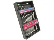 Faithfull Chrome Vanadium Combination Spanner Set, 18 Piece FAISPASETC18
