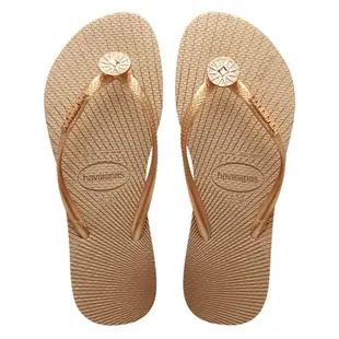 Havaianas 哈瓦仕 女鞋 拖鞋 夾腳拖 人字拖 水鑽 金【運動世界】4147064-0570W