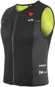 Dainese Smart D-Air® V2 Airbag Ladies Vest, black-yellow, Size S for Women Black Yellow