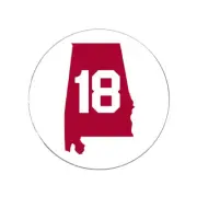 Alabama Crimson Tide 18 State Outline National Champs 2021 Golf Ball Marker