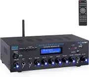 Pyle 200W Wireless BT Streaming Amplifier, Multi-Channel Home Audio Receiver