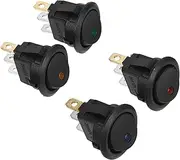 Mikinona Set of 4 Cat Eye Rocker Switches 12v Led Lighted for Vehicle Electrical Control