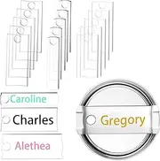 15 PCS Acrylic Name ID Plate for Stanley 40 OZ Tumbler 3 Sizes Personalized Name Plate Name Tag for The Stanley Cup Identification Plate Acrylic Tumbler tag
