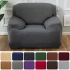 Plain Elastic Sofa Covers Corner Couch Slipcovers Chair Protector 1/2/3/4 Seater