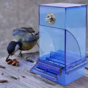 Bird Cage Auto Food Seed Feeder No Mess Parakeet Canary Parrot Food Container