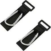 MERRYHAPY 2pcs Stroller Hanger Hooks D-Shaped Pram Hooks Stroller Clips for Shopping Bags Wheelchair Carabiner