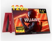 New Trending 120hz 16 inch Gaming Portable Monitor for Laptop, 1200P Display LCD FHD External Second Computer Screen for Phone 120HZ Red