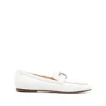 [Tod's] Tod's T-logo Leather Loafers 38 IT WHITE