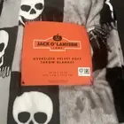 BLACK & GREY CHECKERED SKELETON THROW UNUSUAL & QUIRKY HALLOWEEN 60x70” NWT