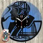 LED Clock Sherlock Holmes LED Light Vinyl Record Wall Clock LED Wall Clock 2452