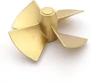 QONXIX RC Boat Metal Propeller 4-Blades M4 30-50mm Submerged Prop, for RC Boat Scale Tug Fishing Marine Boat Model RC Boat Propellers (Color : 1PC D50mm Left Hand)