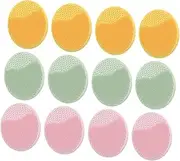 Toyvian 12pcs Baby Bath Brush: Silicone Cradle Cap Scrubber Exfoliator Newborns Scalp Massager Shampoo Brush for Dry Skin Shower with Ergonomic Handle