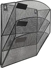 HOODANCOS Wall Mount Magazine Holder Wire Basket Sturdy Metal File Organizer for Home