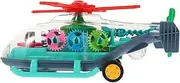Transparent Gear Car Music Light up Cars Mechanical Airplane Battery Operated Cars for 3-5 Electric Car Mechanical for 1-3 Battery Operated