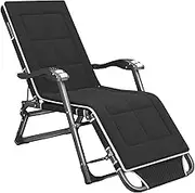Zero Gravity Lounge Chair, Outdoor Lounge Chairs s Chairs with Padded Seats Folding Chairs Set of Zero Gravity Recliners Relaxer Chairs with Adjustable Backrest,for Beach Sunbathing Lounge Chair (Col