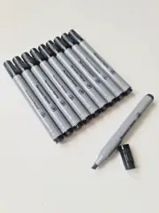 Black Permanent Marker Pens Chisel Tip UK SELLER High Performance BRAND NEW