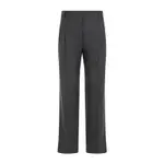 [Brunello Cucinelli] Brunello Cucinelli-Grey Cropped Flannel Virgin Wool Pants-Donna 42 IT